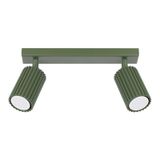 CEILING STRIP WITH TWO MOVABLE GREEN REFLECTORS, CARBON SERIES 2XGU10