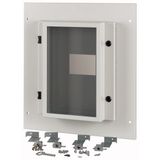 XMN44F06C-55-XMV Front plate, NZM4, 4p, fixed with mechanical interlock, W=600mm, IP55, grey