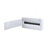 Flush-mounted enclosure 1-row, 24MW, IP40, white door