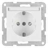 Socket with main inscription, white.