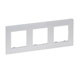 Cover plate Niloe Step 3-gang matt aluminium