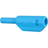 2 mm plug, solder connection, 0.5 mm², CAT II, blue, 65.9182-23