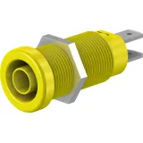 4 mm socket, flat plug connection, mounting Ø 12.2 mm, CAT IV, yellow, 66.9131-24