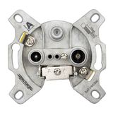 SAT terminal type outlet 3-Port,R/TV/SAT,Cl.A,Frame+Box,9010