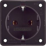 SCHUKO socket outlet, with plug-in terminals, Integro module inserts, 