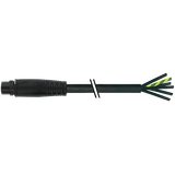 MQ15 male 0° with cable 600V AC type 3 PVC 6x2.5 bk 15m