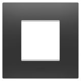 EGO INTERNATIONAL PLATE - IN TECHNOPOLYMER - 2+2+2 MODULES HORIZONTAL - SATIN BLACK - CHORUSMART