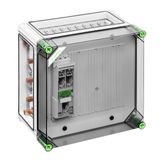 NH fuse enclosure, Type of protection IP65, Impact strength IK08, Protection class II, Rated voltage 690V AC, Halogen free