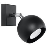 WALL LAMP OCULARE BLACK GU10 1X40W IP20