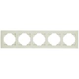 FIVE-GANG FRAME IVORY