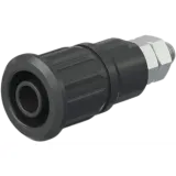 4 mm panel socket, threaded bolt, mounting Ø 12.2 mm, CAT III, CAT IV, red, 66.7049-22