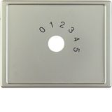 Centre plate imprint "0-1-2-3-4-5" f. small sound system, arsys steel 