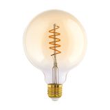 LM-E27-LED GLOBE G125 GLAS AMBER 4W/270Lm 2200K