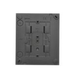 Two-way switch without pictogram, Push In system, (module), Simon 24, IP20/IP44, 10AX, black matt