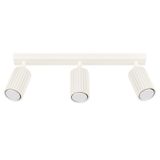 CEILING LAMP FROM THE KARBON SERIES, THREE MOVABLE BEIGE SPOTLIGHTS FOR DINING ROOM, GU10 BULBS