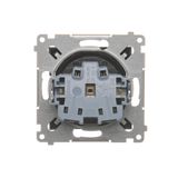 Double socket outlet with Schuko earthing and shutters, 16A, black matt