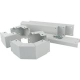 XAP010808C Plinth, corner section, HxWxD=100x850x850mm, grey