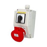 Socket box 0-1 SB005 with switch 1x400V/32A/5 IP44