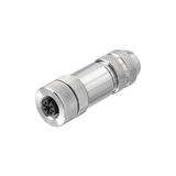 Field attachable connector, M12