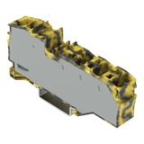 Distribution terminal block with operating slots 1 x 16 mm² / 6 x 4 mm