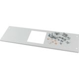 XMN341006C-UK Front cover, +mounting kit, for NZM3, horizontal, 4p, HxW=250x600mm, grey