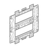 Support frame Arteor - for German/French boxes - 2 x 6 horizontal modules