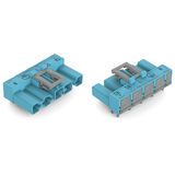 Plug for PCBs angled 5-pole blue