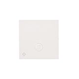 Single button for switches and push buttons, antibacterial white