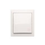 Splash-proof "bell" push button, 10AX, white