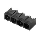 PCB plug-in connector, male header, closed side, THT solder connection, 7.62 mm, Number of poles: 12, 90°, Solder pin length (l): 3.2 mm, tinned, black, Box