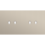 Twofold faceplate, horizontal 71 mm centre distance, for 2 Niko Toggle