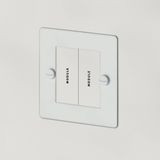 1G EURO PLATE / 2 MOD / WHITE