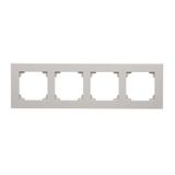 Quadruple frame, matt aluminum