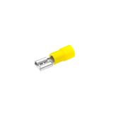 Insulated flat socket tip 6.3 mm, yellow, 4–6 mm²