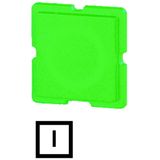 11TQ25 Button plate for push-button, Name: ON, 25 x 25