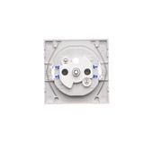 Double two-way switch with backlight light without symbol, 10AX, light gray matt