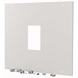 XMN43F06C Front plate, NZM4, 3p, fixed version, W=600mm, grey