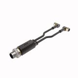 2-Way Splitter Y-Splitter with Cable, Male M12 × 1 - 2x Female M8 × 1   VBRS4.4-2PKW3M-5/5/TXL