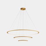 Pendant Circular Inward 3 Rings (ø2000 ø1200 ø600) LED 223.5W 7040lm 2700K Gold