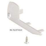 End cap for BL without hole, silver color, 1 pc