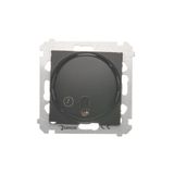 Time switch with relay 8A, black matt