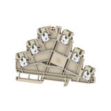 Multi-tier modular terminal, SNAP IN, dark beige, 2.5 mm², 800 V, Numb