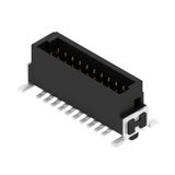 PCB plug-in connector, male header, SMD solder connection, Pitch in mm (P): 1.27 mm, Number of poles: 20, 180°, Tape