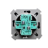 LED light indicator - white light, Silver matt, metalic