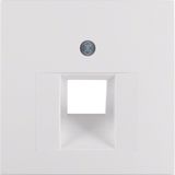 Centre plate for FCC soc. out., S.1/B.3/B.7, p. white, matt, plastic