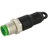 M12 female 0° A-cod. Push-Lock 4-pol., 0.14 - 0.75mm², 4 - 8mm