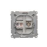 Double intermediate switch, 10AX, matt aluminum