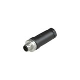 Field wireable M12 plug, 8 poles, straight, for multipolar cables