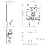 Printed circuit board terminals, 10.00 mm, Number of poles: 1, 180°, Solder pin length (l): 5 mm, blue, PUSH IN with actuator, Box