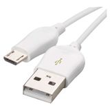 USB 2.0 A/Male - micro B/Male 1m white